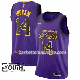 Maillot Basket Los Angeles Lakers Brandon Ingram 14 2018-19 Nike City Edition Pourpre Swingman - Enfant